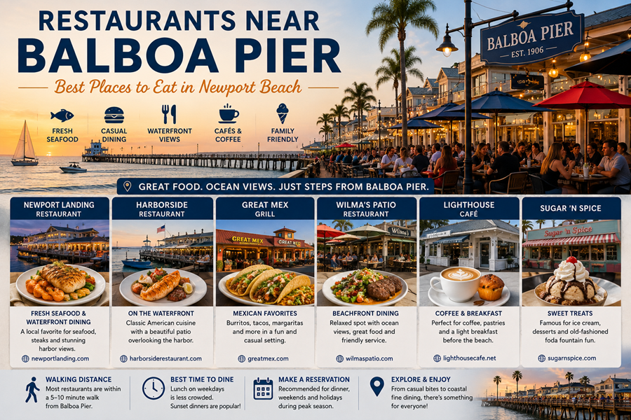 Restaurants Near Balboa Pier – Best Places to Eat in Newport Beach